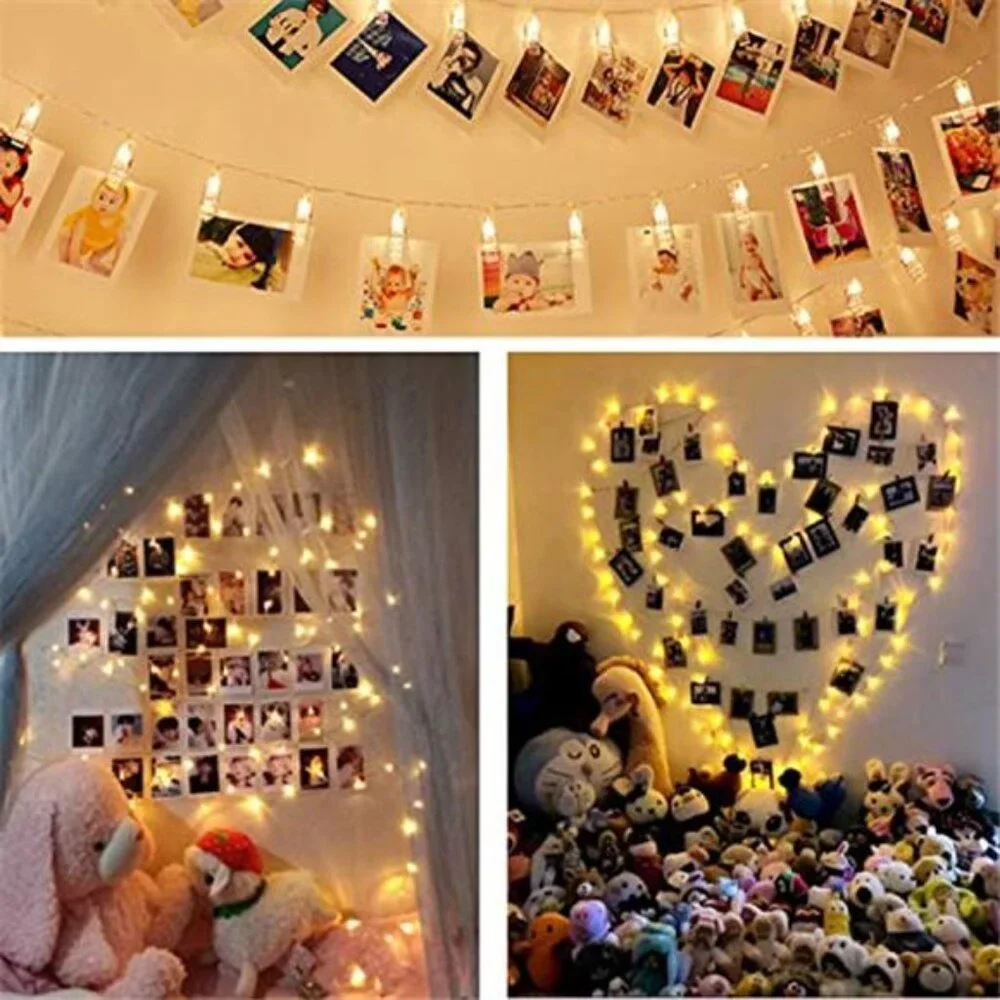 Photo Clip String Lights 17Ft 50 LED Fairy Lights Bedroom Dorm Decor